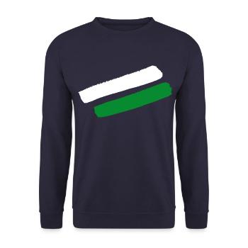 Rayures de style styrien - Sweat-shirt Unisexe - marine - Devant - Alina (178cm) & Michal (187cm)