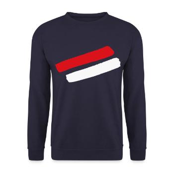 Salzbourg / Vienne / Vorarlberg - Style Stripes - Sweat-shirt Unisexe - marine - Devant - Alina (178cm) & Michal (187cm)
