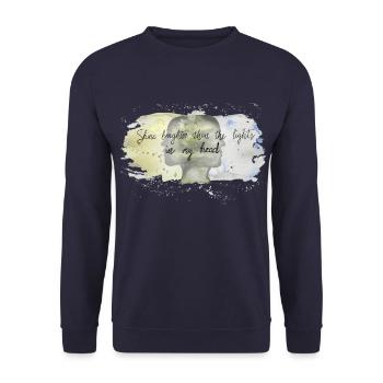 Multiple Sklerose Design - Unisex Pullover - Navy - Vorne - Alina (178cm) & Michal (187cm)