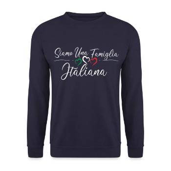 Italienisch, Familie - Unisex Pullover - Navy - Vorne - Alina (178cm) & Michal (187cm)