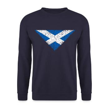 Triangle du drapeau de l’Écosse - Sweat-shirt Unisexe - marine - Devant - Alina (178cm) & Michal (187cm)