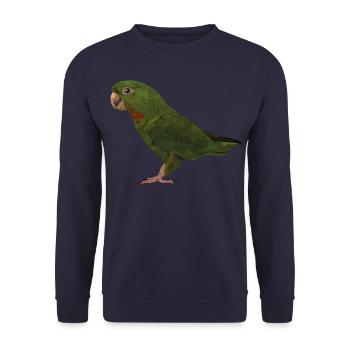red-throated parakeet - Unisex Sweatshirt - navy - Front - Alina (178cm) & Michal (187cm)