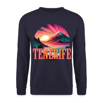 Vacances à Tenerife Soleil des îles Canaries Soleil de Tenerife - Sweat-shirt Unisexe - marine - Devant - Alina (178cm) & Michal (187cm)