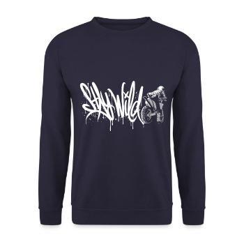 Stay Wild - Unisex Pullover - Navy - Vorne - Alina (178cm) & Michal (187cm)