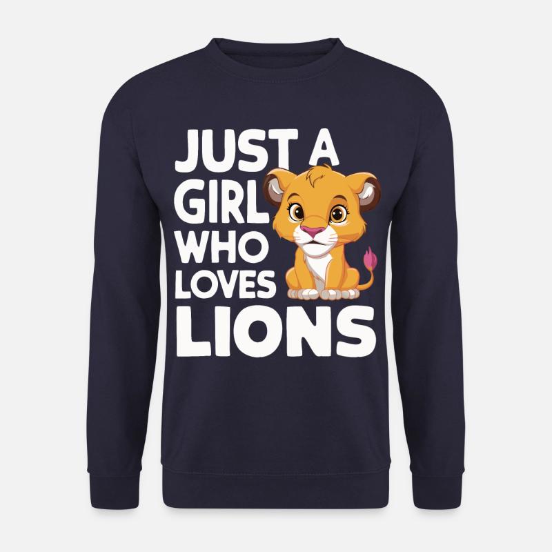 Löwe Löwen Tier Afrika - Unisex Pullover - Navy