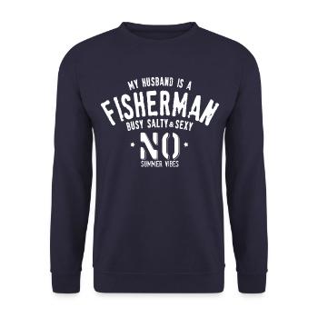 Noirmoutier Fisherman busy salty sexy - Sweat-shirt Unisexe - marine - Devant - Alina (178cm) & Michal (187cm)