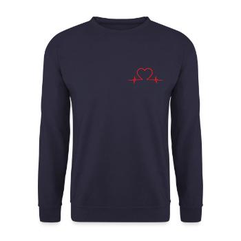 TOUJOURS VIVANT - Sweat-shirt Unisexe - marine - Devant - Alina (178cm) & Michal (187cm)