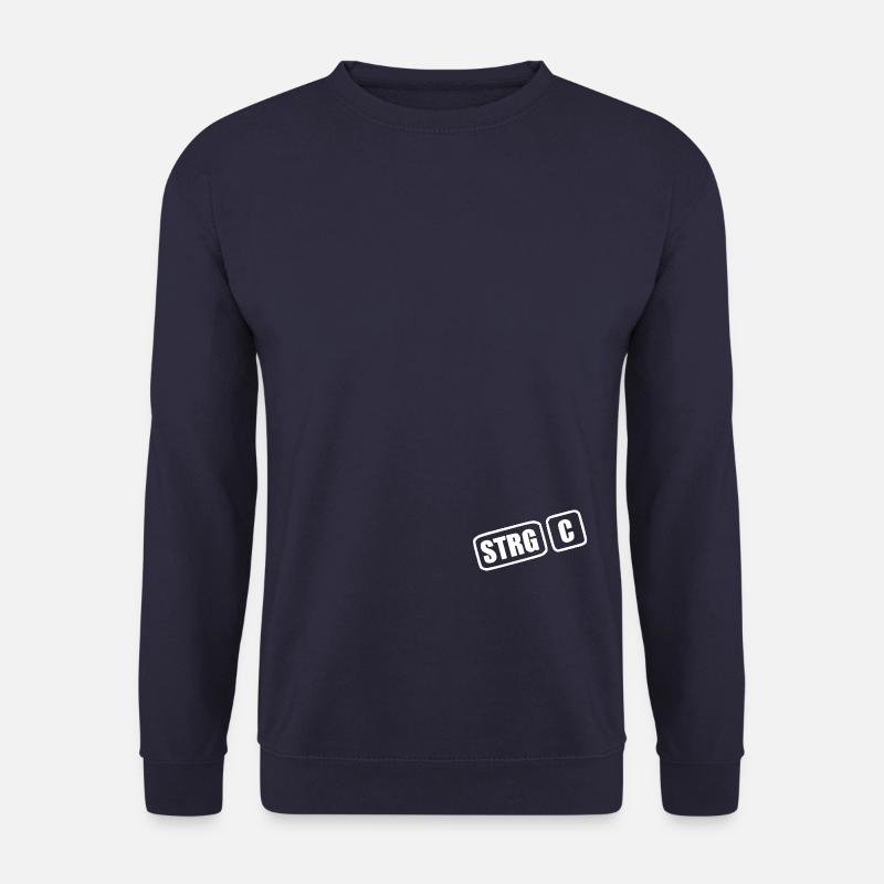 [Ctrl] [C] [blanc] - Sweat-shirt Unisexe - marine