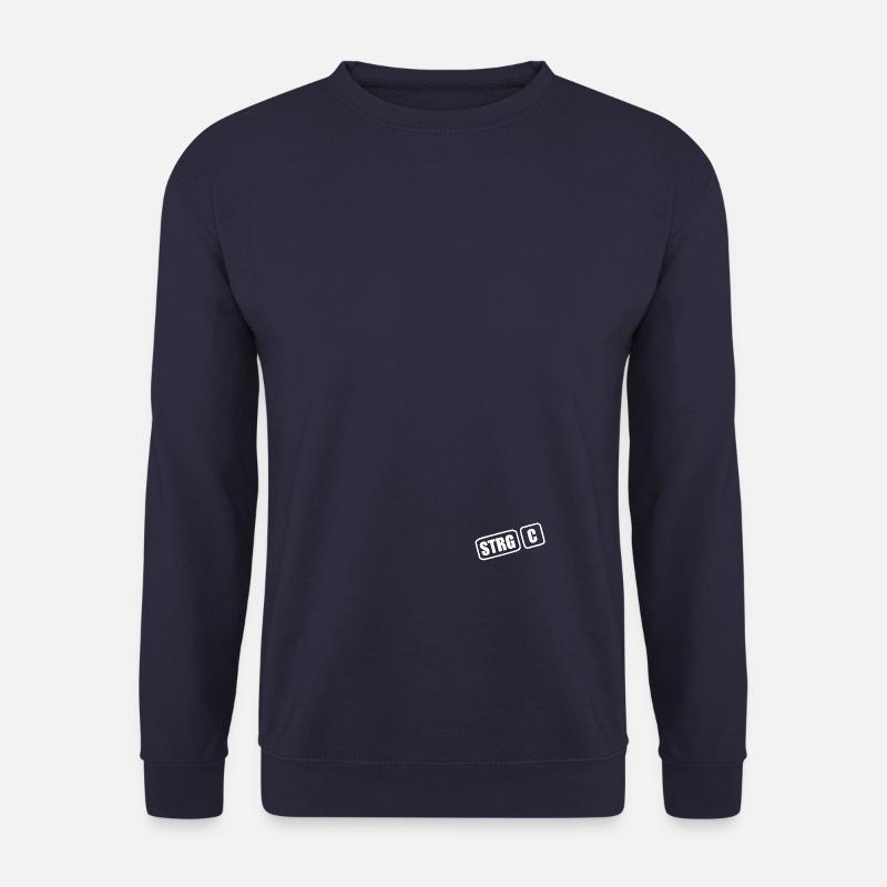 [Ctrl] [C] [blanc] - Sweat-shirt Unisexe - marine