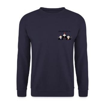 ONIGIRI FELSEN - Unisex Pullover - Navy - Vorne - Alina (178cm) & Michal (187cm)