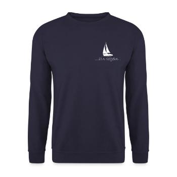 bin segeln - Unisex Pullover - Navy - Vorne - Alina (178cm) & Michal (187cm)