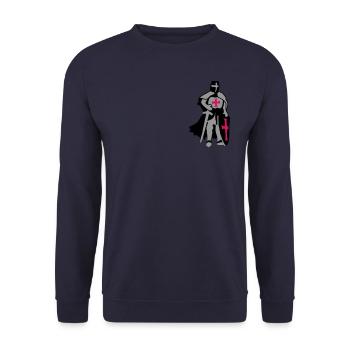 templar knight by Patjila - Unisex Sweatshirt - navy - Front - Alina (178cm) & Michal (187cm)