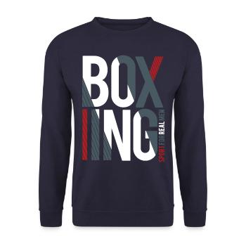 boxe - Sweat-shirt Unisexe - marine - Devant - Alina (178cm) & Michal (187cm)