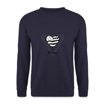 love Brittany - Unisex Sweatshirt - navy - Front - Alina (178cm) & Michal (187cm)