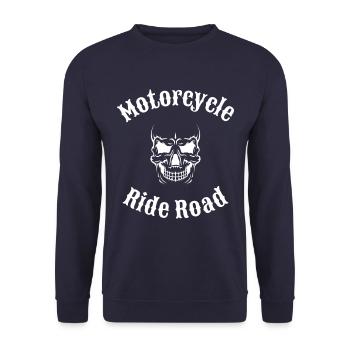 Biker look. - Unisex Sweatshirt - navy - Front - Alina (178cm) & Michal (187cm)