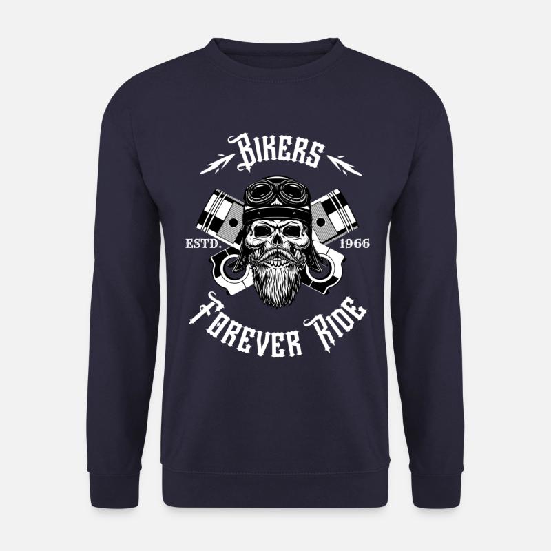 Einen Motard-Look. - Unisex Pullover - Navy
