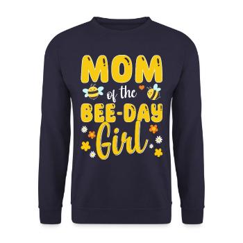 Mutter des Bee Day Mädchens Geburtstag - Unisex Pullover - Navy - Vorne - Alina (178cm) & Michal (187cm)