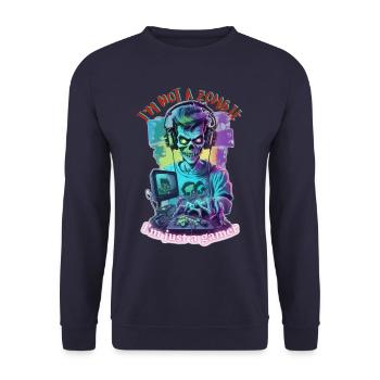 Zombie-Spieler - Unisex Pullover - Navy - Vorne - Alina (178cm) & Michal (187cm)