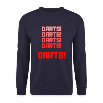 Darts! Darts! Darts! Darts! Darts! - Unisex Sweatshirt - navy - Front - Alina (178cm) & Michal (187cm)