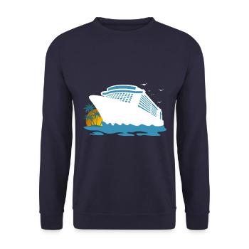 Cruise, Cruise Ship, Cruise - Unisex Sweatshirt - navy - Front - Alina (178cm) & Michal (187cm)