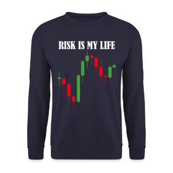 Day Trading Day Trader Bourse Marché Boursier - Sweat-shirt Unisexe - marine - Devant - Alina (178cm) & Michal (187cm)
