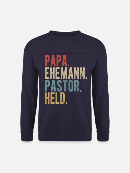 Pastor Papa Ehemann Held - Unisex Pullover - Navy