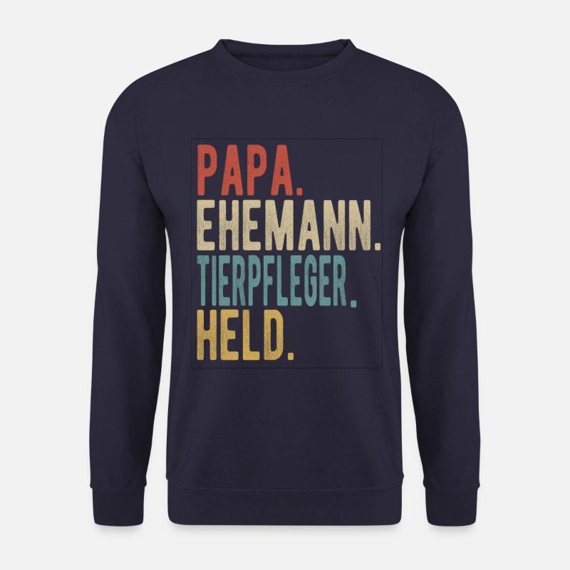 Tierpfleger Papa Ehemann Held - Unisex Pullover - Navy
