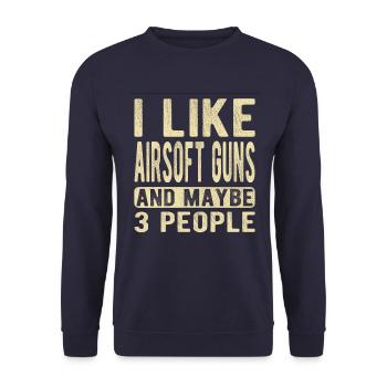 Répliques d’airsoft Dicton - Sweat-shirt Unisexe - marine - Devant - Alina (178cm) & Michal (187cm)