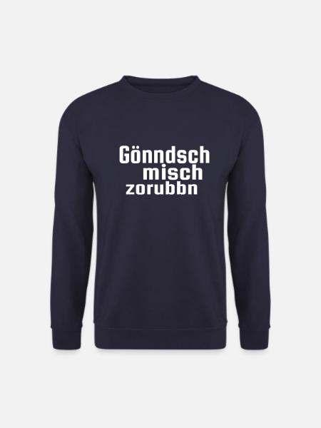 Sächsisch Sachsen Ostalgie Thüringen Dialekt Osten - Unisex Pullover - Navy