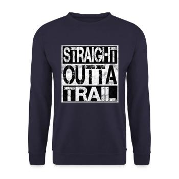 Outta Trail MTB mountain bike Parkour Cross Enduro - Unisex Sweatshirt - navy - Front - Alina (178cm) & Michal (187cm)