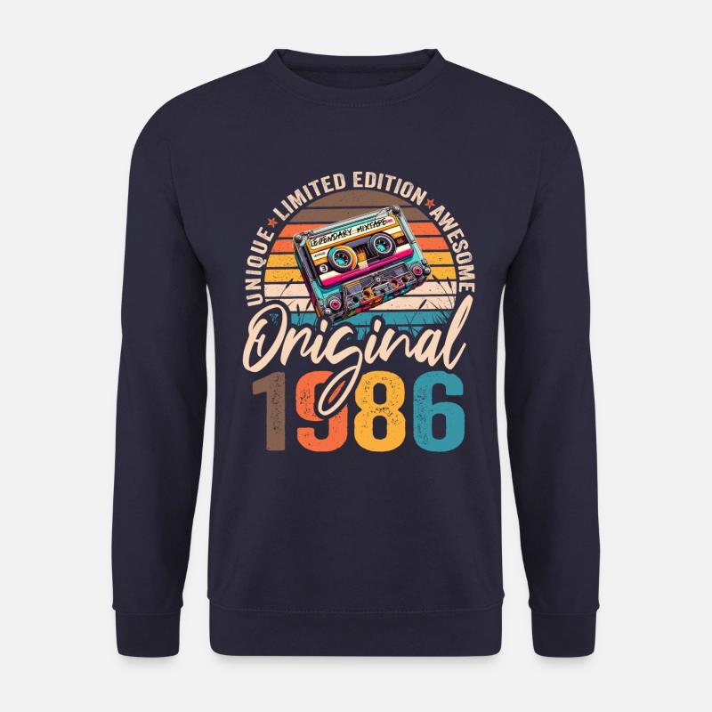 Vintage geboren 1986 Geburtstag Original 1986 - Unisex Pullover - Navy
