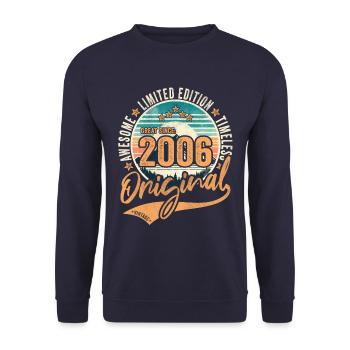 Année 2006 18e anniversaire Original 2006 - Sweat-shirt Unisexe - marine - Devant - Alina (178cm) & Michal (187cm)