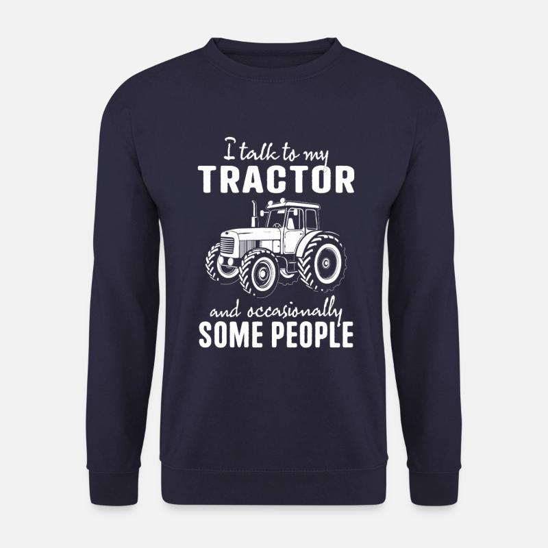 Traktor Spruch für echte Bauern und Landwirte - Unisex Pullover - Navy