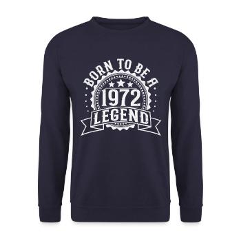 Légende née en 1972 Cadeau d’anniversaire - Sweat-shirt Unisexe - marine - Devant - Alina (178cm) & Michal (187cm)