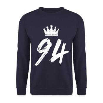 94 Couronne numérique - Sweat-shirt Unisexe - marine - Devant - Alina (178cm) & Michal (187cm)