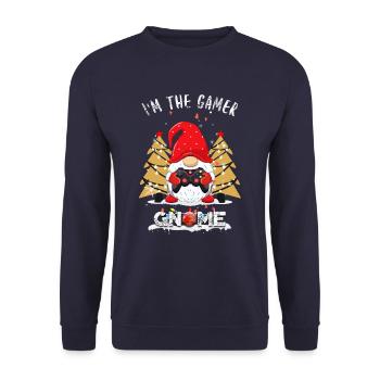 Gamer Gnome Family Matching Christmas - Sweat-shirt Unisexe - marine - Devant - Alina (178cm) & Michal (187cm)