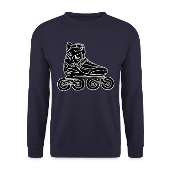 Inlineskater 2 - Unisex Pullover - Navy - Vorne - Alina (178cm) & Michal (187cm)