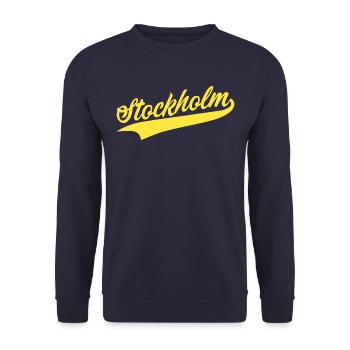 Stockholm - Unisex Sweatshirt - navy - Front - Alina (178cm) & Michal (187cm)