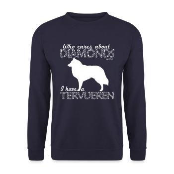 Belgian Whole Diamond - Unisex Sweatshirt - navy - Front - Alina (178cm) & Michal (187cm)