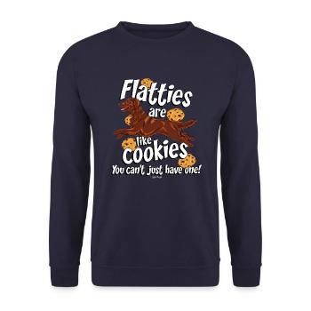 Biscuits Flattie - Sweat-shirt Unisexe - marine - Devant - Alina (178cm) & Michal (187cm)