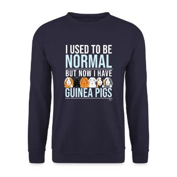 Meerschweinchen Normal II - Unisex Pullover - Navy - Vorne - Alina (178cm) & Michal (187cm)