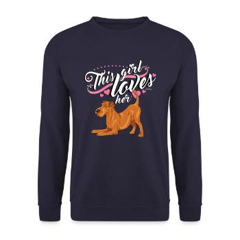Irski Girl II - Unisex Sweatshirt - navy - Front - Alina (178cm) & Michal (187cm)