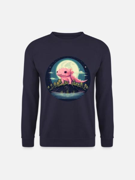 Axolotl am Mondsee in Mexiko - Unisex Pullover - Navy