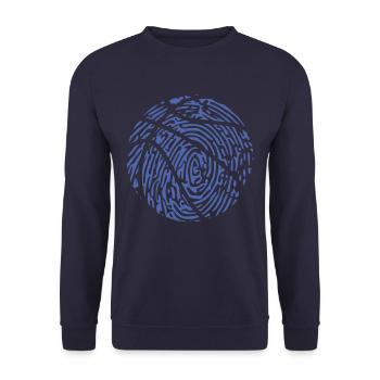 Passionné d’empreintes digitales des joueurs de basketball - - Sweat-shirt Unisexe - marine - Devant - Alina (178cm) & Michal (187cm)
