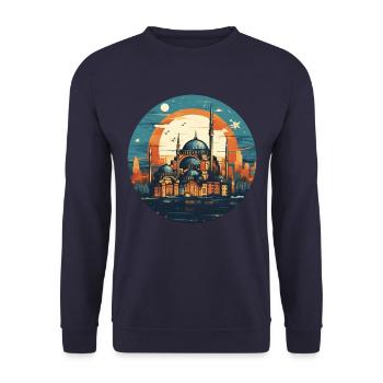 Istanbul Mosques Cultural Heritage Turkey - Unisex Sweatshirt - navy - Front - Alina (178cm) & Michal (187cm)