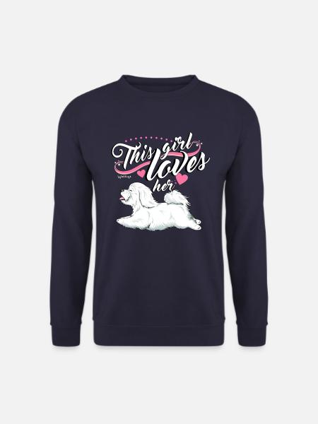 Coton De Tuléar Fille - Sweat-shirt Unisexe - marine