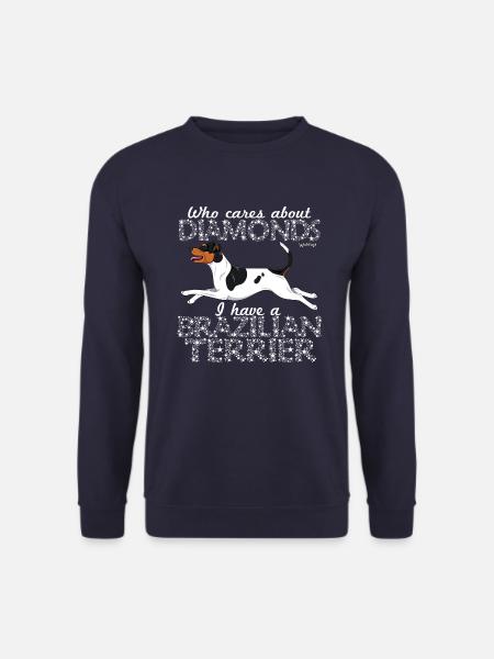 Terrier Brésilien Diamonds3 - Sweat-shirt Unisexe - marine