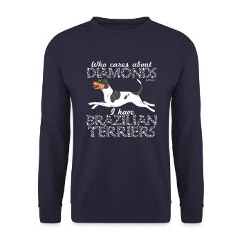 braziliandiamonds5 - Sweat-shirt Unisexe - marine - Devant - Alina (178cm) & Michal (187cm)