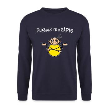 Physiotherapie Physio Ball Gym Sport - Unisex Pullover - Navy - Vorne - Alina (178cm) & Michal (187cm)