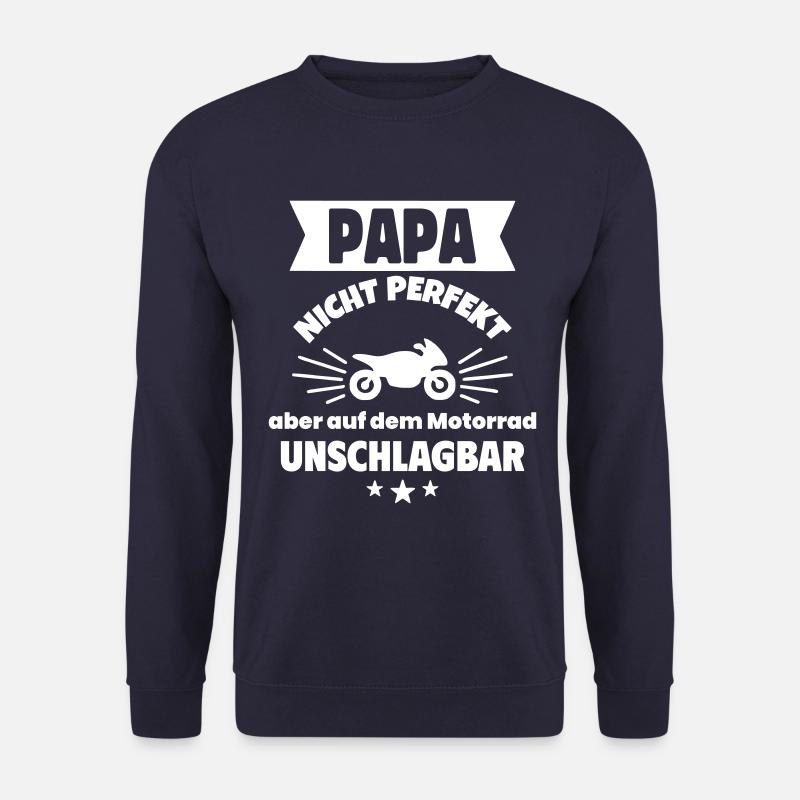 Papa nicht perfekt Biker zum Vatertag - Unisex Pullover - Navy